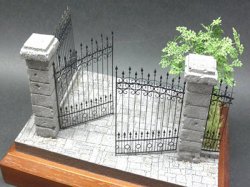 Photo1: 1/35 Iron Fence and Gate