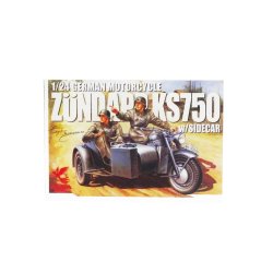 Photo1: Acrylic display block series EIJI SHIMAMURA 1/24 GERMAN MOTORCYCLE ZUNDAPP KS750  w/SIDECAR