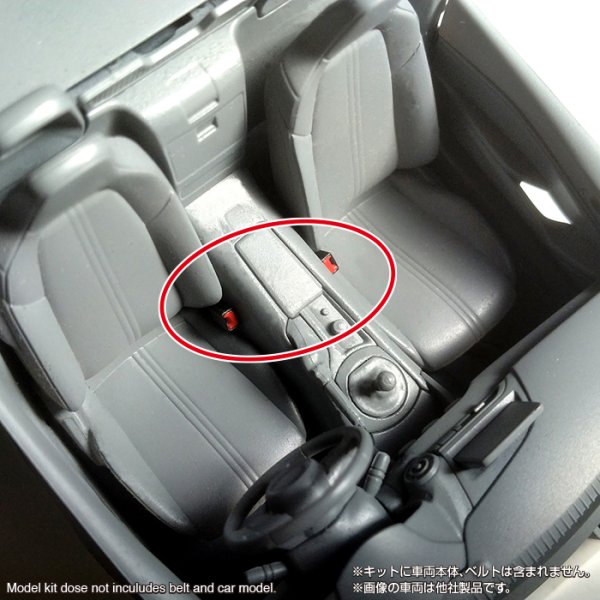 Photo4: 1/24 Seat belt Set Black (4)